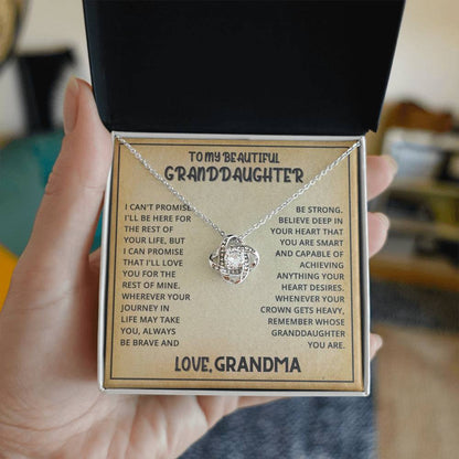 Granddaughter Grandma Promise - Knot Silver Necklace [ALMOST SOLD OUT] - Serbachi