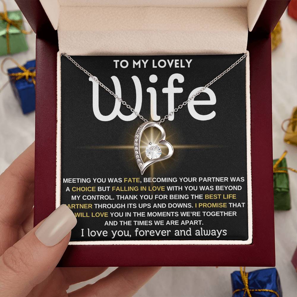 To My Lovely Wife | Forever Love Necklace | Meeting you was Fate - Serbachi