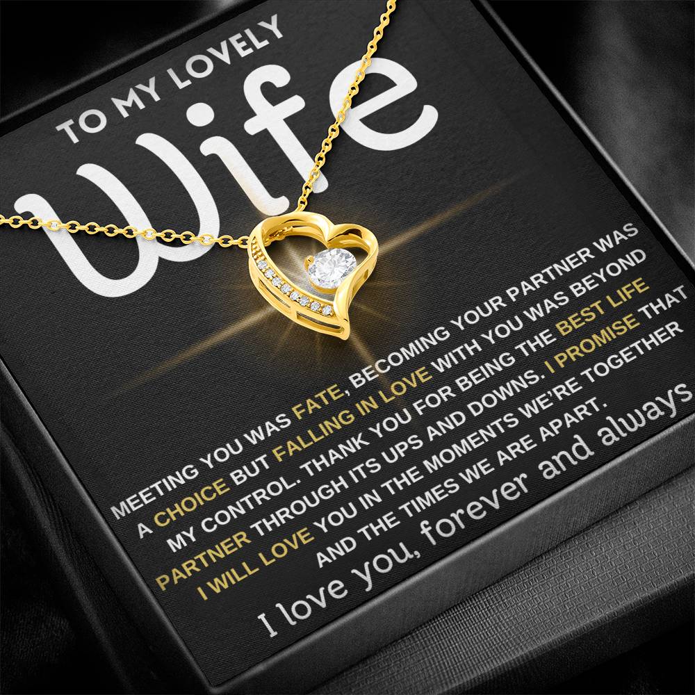 To My Lovely Wife | Forever Love Necklace | Meeting you was Fate - Serbachi