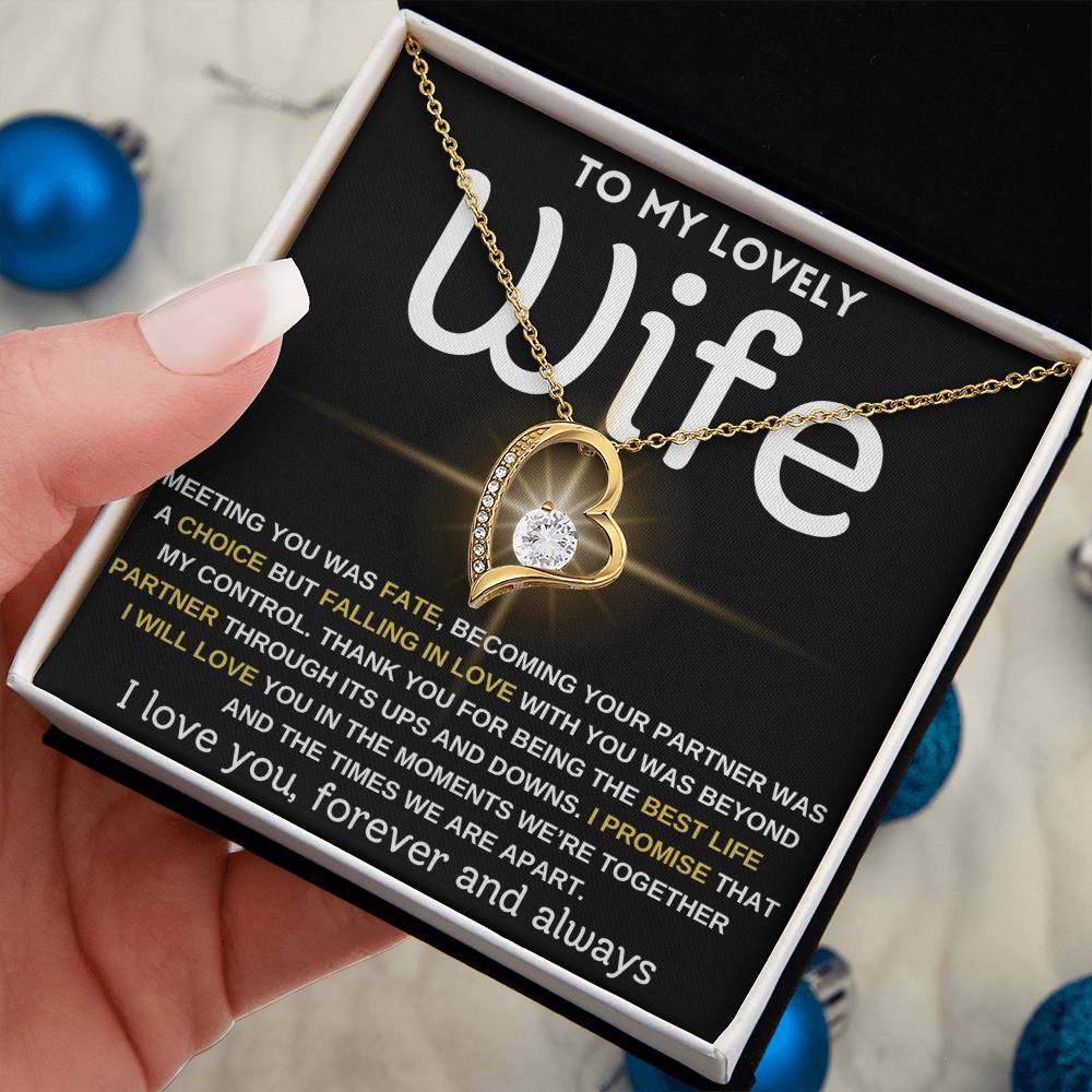 To My Lovely Wife | Forever Love Necklace | Meeting you was Fate - Serbachi