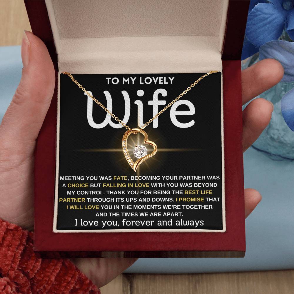 To My Lovely Wife | Forever Love Necklace | Meeting you was Fate - Serbachi