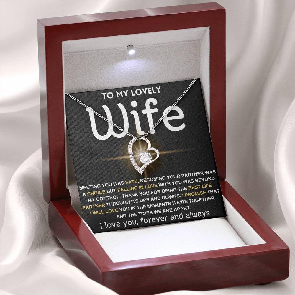 To My Lovely Wife | Forever Love Necklace | Meeting you was Fate - Serbachi