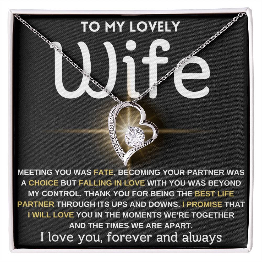 To My Lovely Wife | Forever Love Necklace | Meeting you was Fate - Serbachi