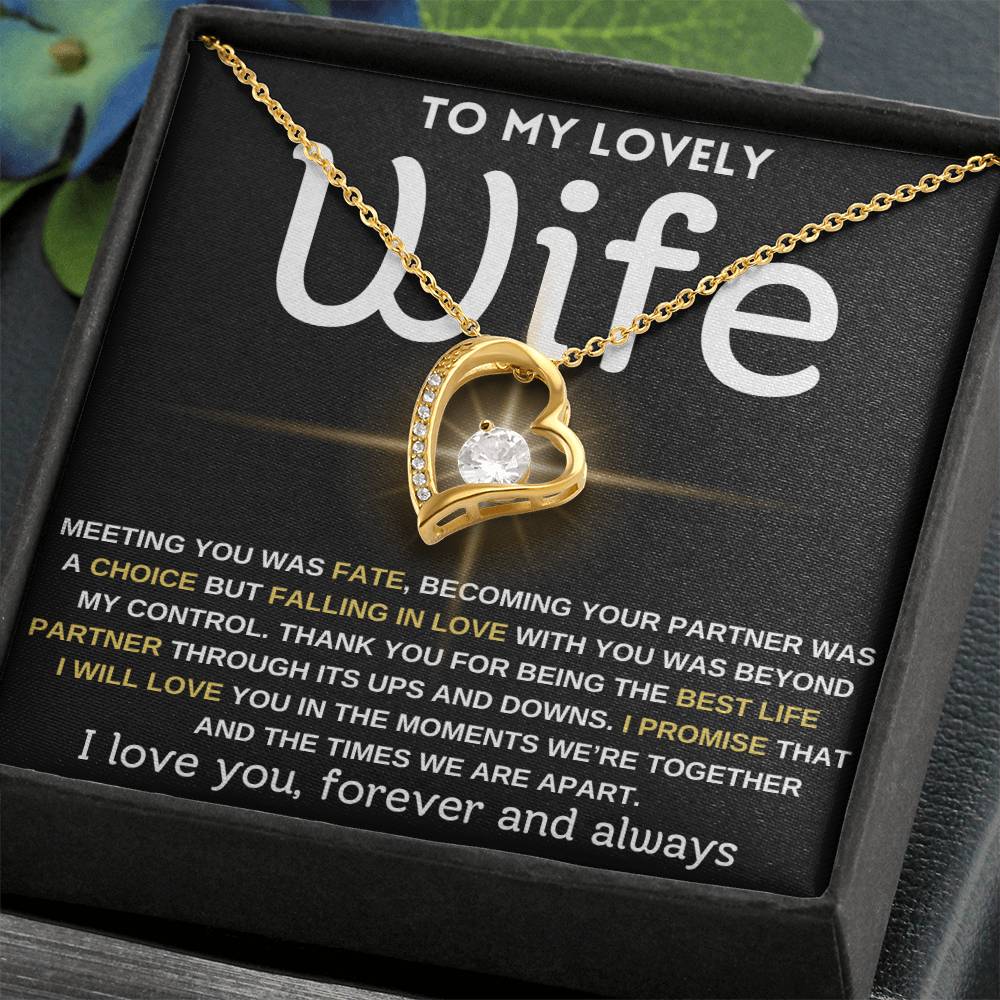 To My Lovely Wife | Forever Love Necklace | Meeting you was Fate - Serbachi