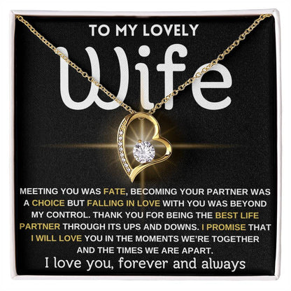 To My Lovely Wife | Forever Love Necklace | Meeting you was Fate - Serbachi