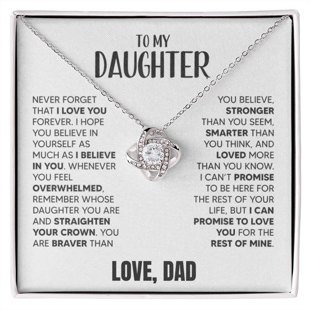 [Almost Sold Out] To My Daughter From Dad | White Gold Necklace - Serbachi