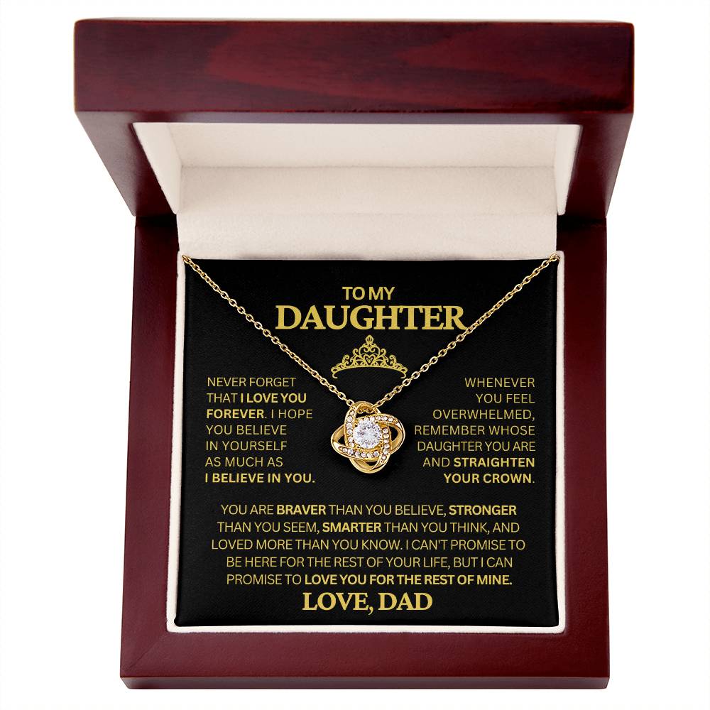 Beautiful Gift for Daughter From Dad "Never Forget That I Love You" Necklace - Serbachi