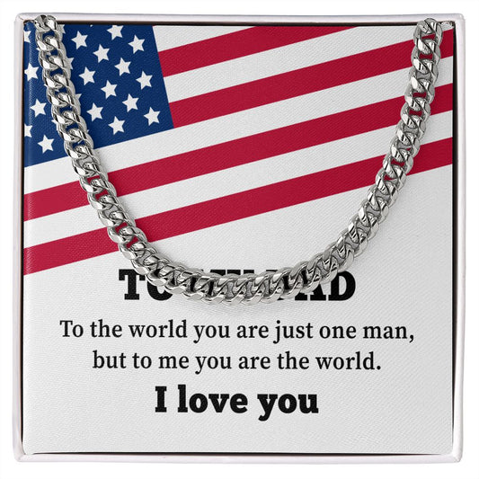 BEst Dad Cuban Chain Necklace, Father Necklace Father's Day Gift, Christian Gift For Dad, Father Son Necklace - Serbachi
