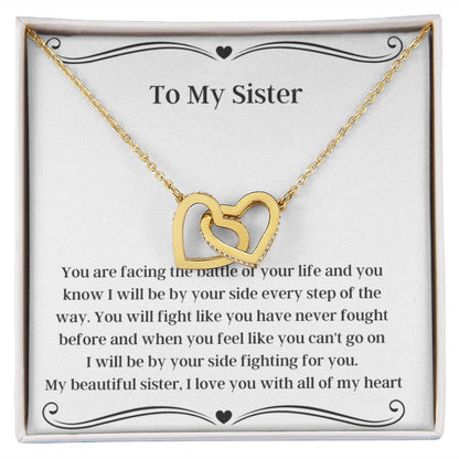 Cancer Gift For Sister, Chemo Gift For Sister, Heart Pendant Cancer Gift, Cancer Support Gift For Sister, Cancer Fighter Gift For Sister - Serbachi