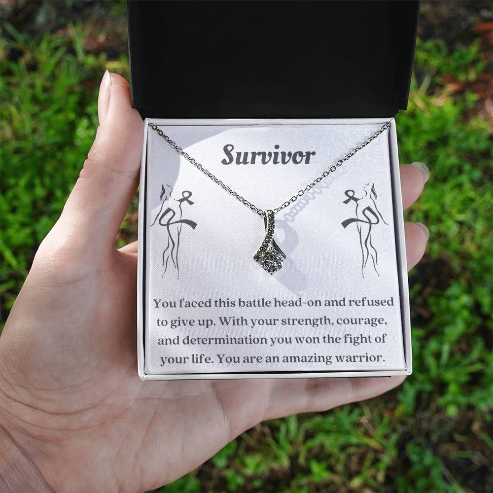 Cancer Survivor Gift, Warrior Gift Necklace, Cancer Fighter Gift, Survivor Gift, Cancer Warrior Gift, Beat Cancer Gift, Empowerment Gift - Serbachi