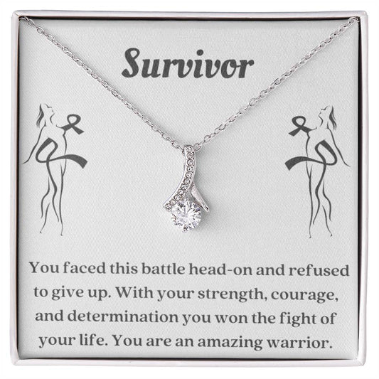 Cancer Survivor Gift, Warrior Gift Necklace, Cancer Fighter Gift, Survivor Gift, Cancer Warrior Gift, Beat Cancer Gift, Empowerment Gift - Serbachi