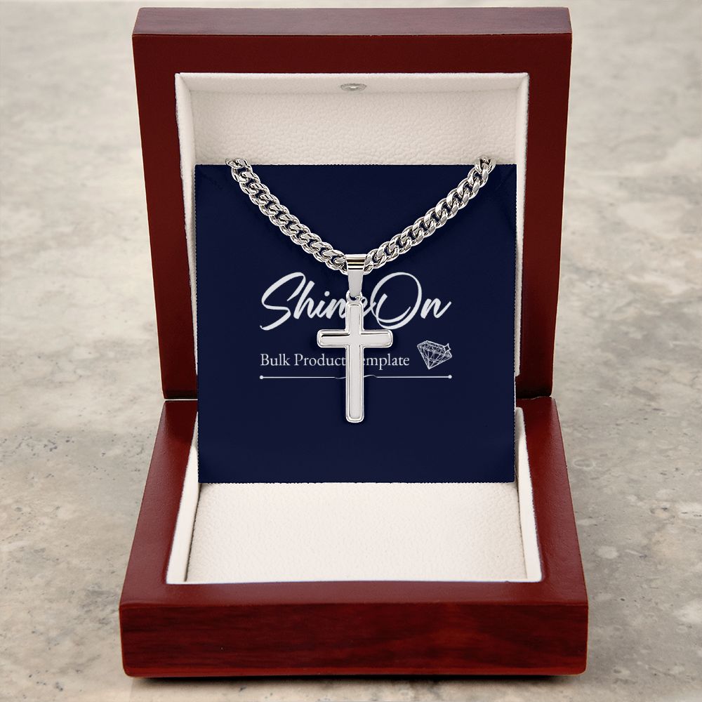 Dad Cross Necklace, Father Necklace Father's Day Gift, Christian Gift For Dad, Father Son Cross Necklace - Serbachi