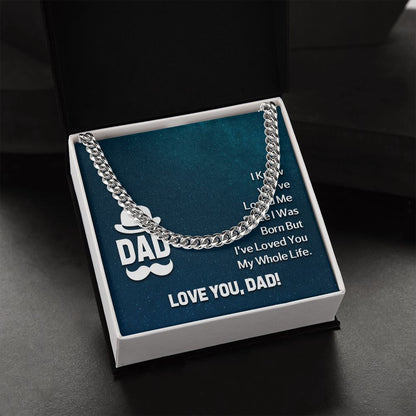 dad - i know Dad Cuban Chain Necklace, Father Necklace Father's Day Gift, Christian Gift For Dad, Father Son Necklace - Serbachi
