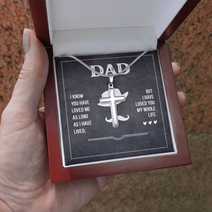 Dad I know you have loved me Dad Cross Necklace, Father Cross Necklace Father's Day Gift, Christian Gift For Dad, Father Son Cross Necklace - Serbachi