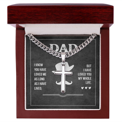 Dad I know you have loved me Dad Cross Necklace, Father Necklace Father's Day Gift, Christian Gift For Dad, Father Son Cross Necklace - Serbachi