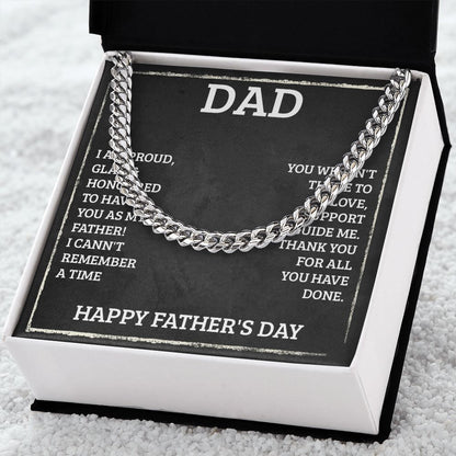 Dad - I'm proud Dad Cuban Chain Necklace, Father Necklace Father's Day Gift, Christian Gift For Dad, Father Son Necklace - Serbachi