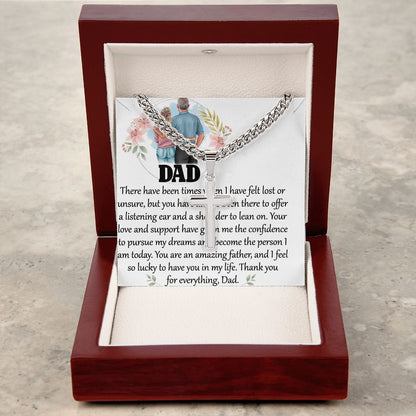 Dad-There have been Dad Cross Necklace, Father Necklace Father's Day Gift, Christian Gift For Dad, Father Son Cross Necklace - Serbachi