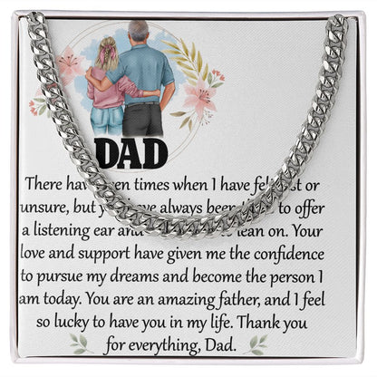 Dad-There have been Dad Cuban Chain Necklace, Father Necklace Father's Day Gift, Christian Gift For Dad, Father Son Necklace - Serbachi