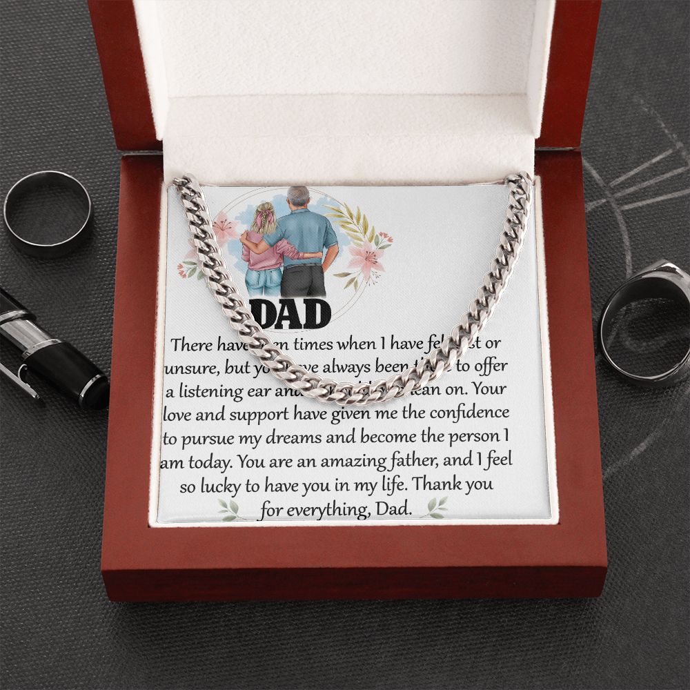 Dad-There have been Dad Cuban Chain Necklace, Father Necklace Father's Day Gift, Christian Gift For Dad, Father Son Necklace - Serbachi