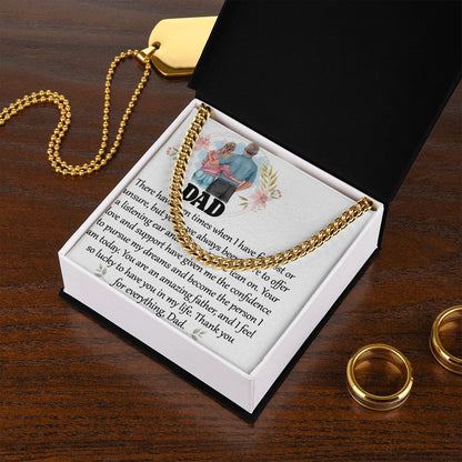 Dad-There have been Dad Cuban Chain Necklace, Father Necklace Father's Day Gift, Christian Gift For Dad, Father Son Necklace - Serbachi