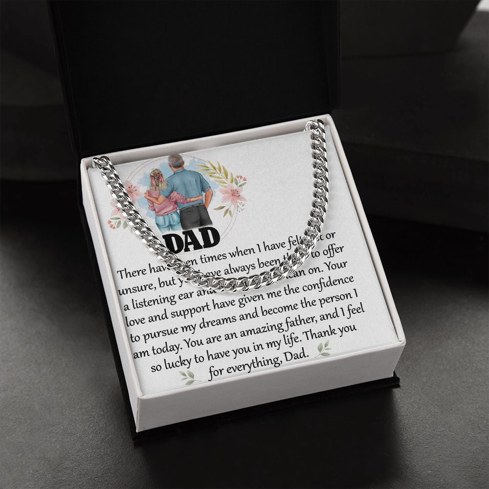 Dad-There have been Dad Cuban Chain Necklace, Father Necklace Father's Day Gift, Christian Gift For Dad, Father Son Necklace - Serbachi