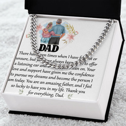 Dad-There have been Dad Cuban Chain Necklace, Father Necklace Father's Day Gift, Christian Gift For Dad, Father Son Necklace - Serbachi