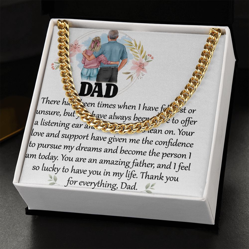 Dad-There have been Dad Cuban Chain Necklace, Father Necklace Father's Day Gift, Christian Gift For Dad, Father Son Necklace - Serbachi