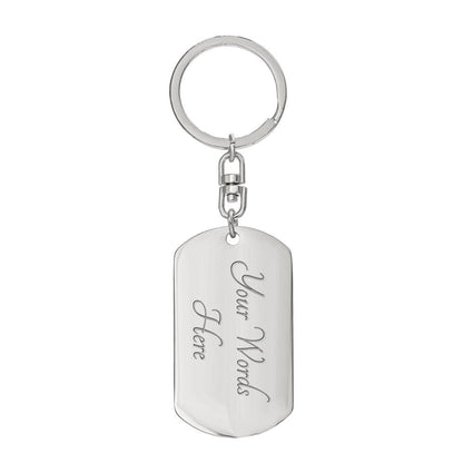 Dad To Son - Just Do Your Best Personalized Silver Keychain - Serbachi