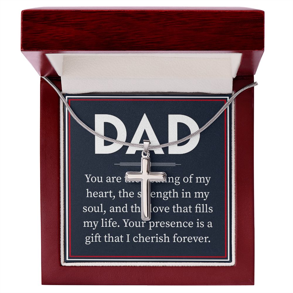 Dad, you are the Dad Cross Necklace, Father Cross Necklace Father's Day Gift, Christian Gift For Dad, Father Son Cross Necklace - Serbachi