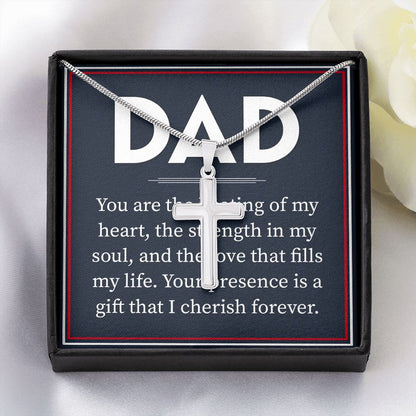 Dad, you are the Dad Cross Necklace, Father Cross Necklace Father's Day Gift, Christian Gift For Dad, Father Son Cross Necklace - Serbachi