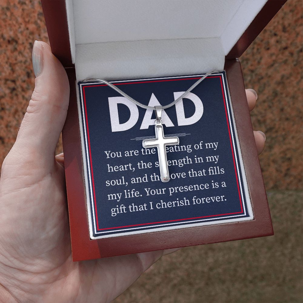 Dad, you are the Dad Cross Necklace, Father Cross Necklace Father's Day Gift, Christian Gift For Dad, Father Son Cross Necklace - Serbachi