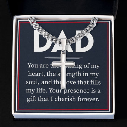 Dad, you are the Dad Cross Necklace, Father Necklace Father's Day Gift, Christian Gift For Dad, Father Son Cross Necklace - Serbachi