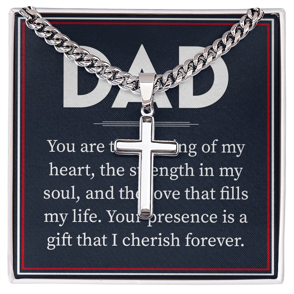 Dad, you are the Dad Cross Necklace, Father Necklace Father's Day Gift, Christian Gift For Dad, Father Son Cross Necklace - Serbachi