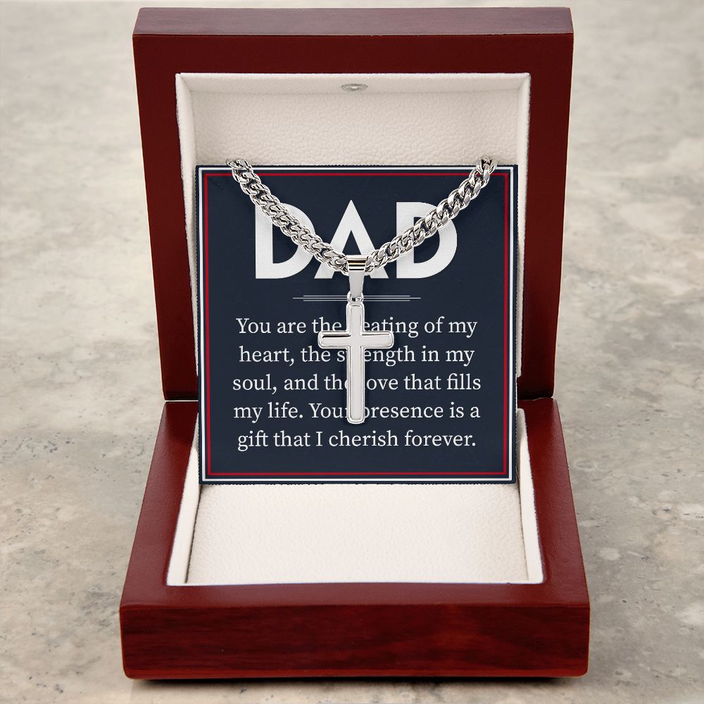 Dad, you are the Dad Cross Necklace, Father Necklace Father's Day Gift, Christian Gift For Dad, Father Son Cross Necklace - Serbachi