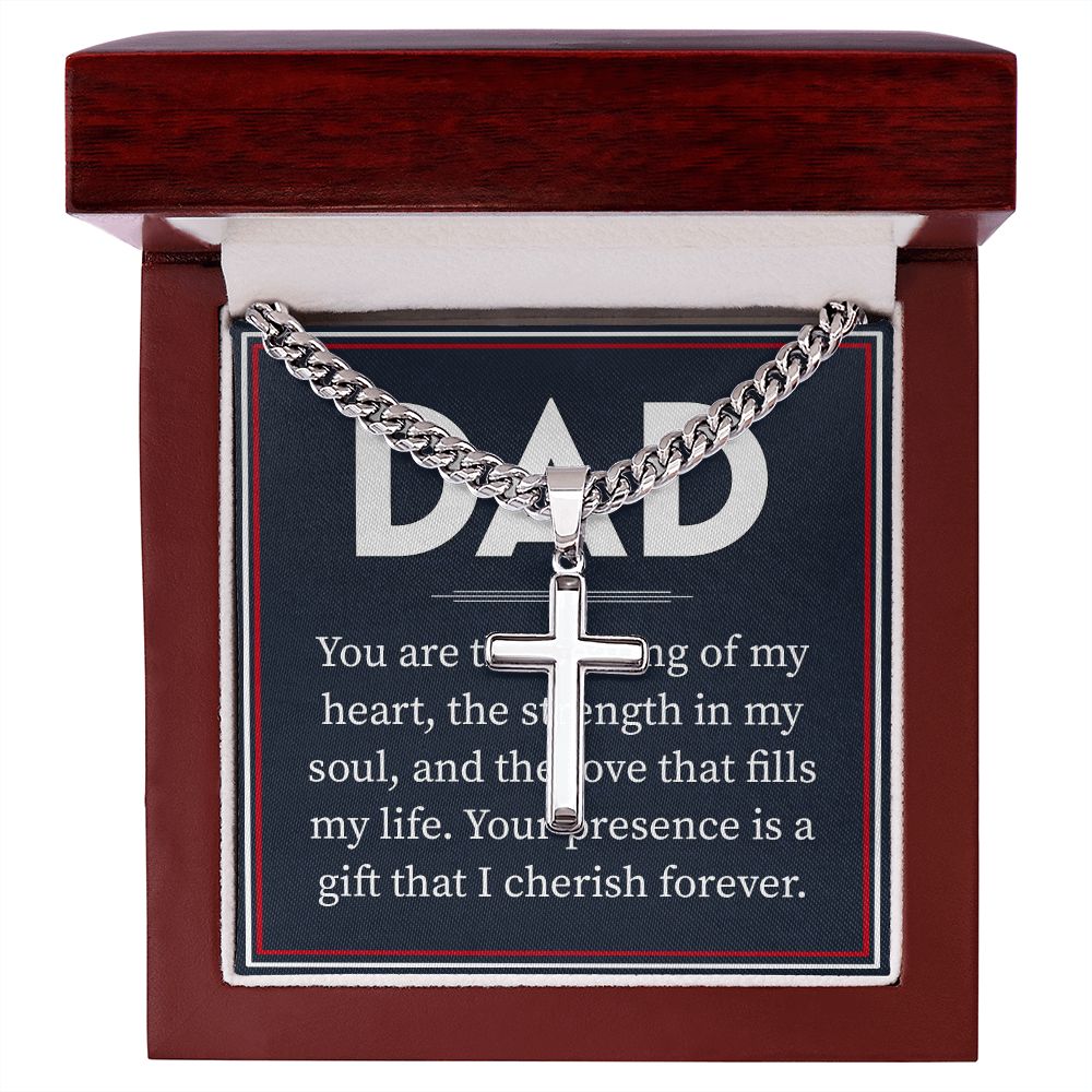 Dad, you are the Dad Cross Necklace, Father Necklace Father's Day Gift, Christian Gift For Dad, Father Son Cross Necklace - Serbachi