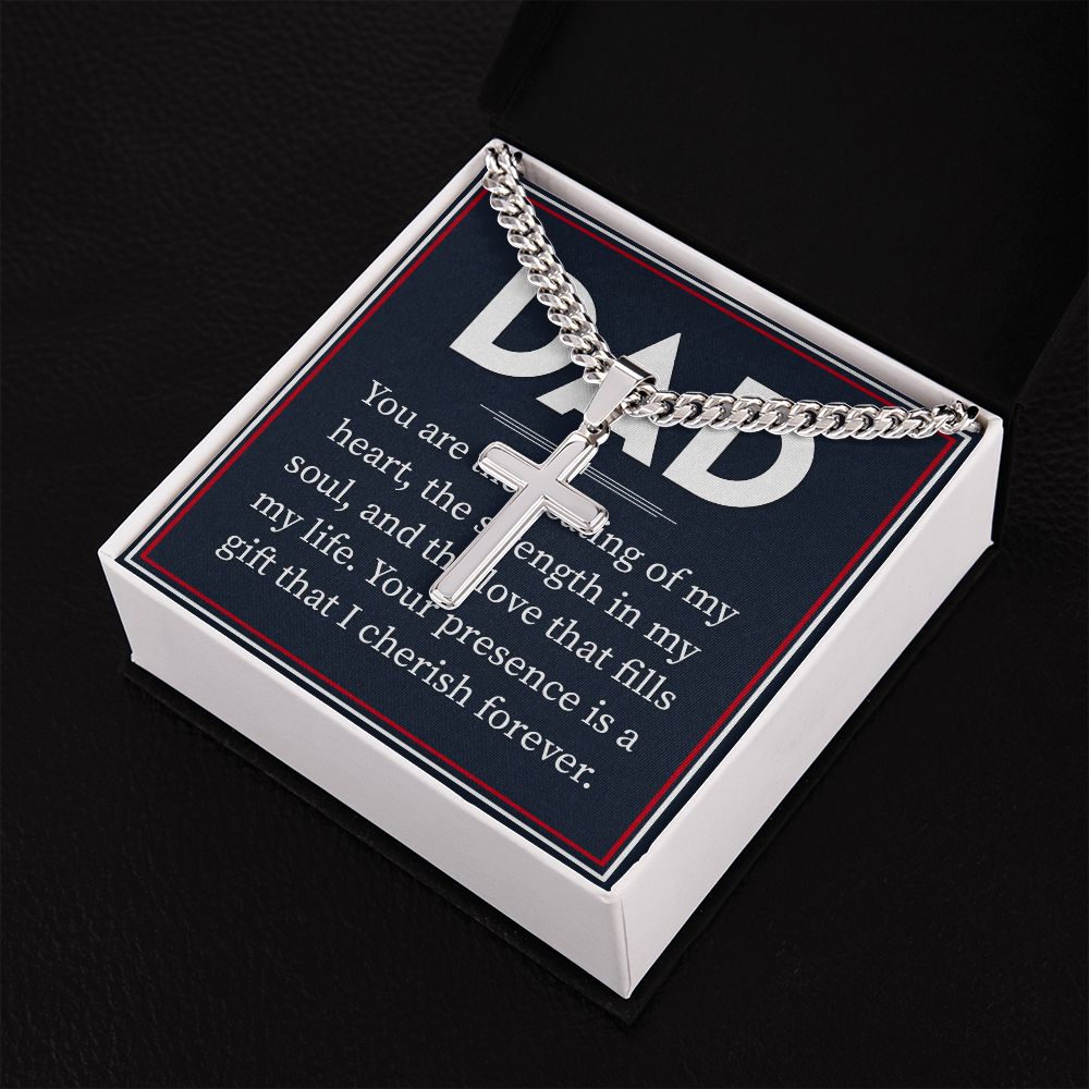 Dad, you are the Dad Cross Necklace, Father Necklace Father's Day Gift, Christian Gift For Dad, Father Son Cross Necklace - Serbachi