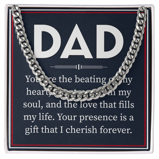 Dad, you are the Dad Cuban Chain Necklace, Father Necklace Father's Day Gift, Christian Gift For Dad, Father Son Necklace - Serbachi