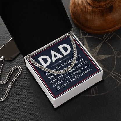 Dad, you are the Dad Cuban Chain Necklace, Father Necklace Father's Day Gift, Christian Gift For Dad, Father Son Necklace - Serbachi