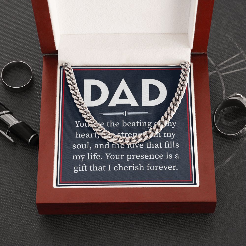 Dad, you are the Dad Cuban Chain Necklace, Father Necklace Father's Day Gift, Christian Gift For Dad, Father Son Necklace - Serbachi