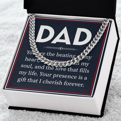 Dad, you are the Dad Cuban Chain Necklace, Father Necklace Father's Day Gift, Christian Gift For Dad, Father Son Necklace - Serbachi