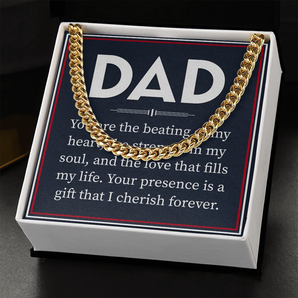 Dad, you are the Dad Cuban Chain Necklace, Father Necklace Father's Day Gift, Christian Gift For Dad, Father Son Necklace - Serbachi