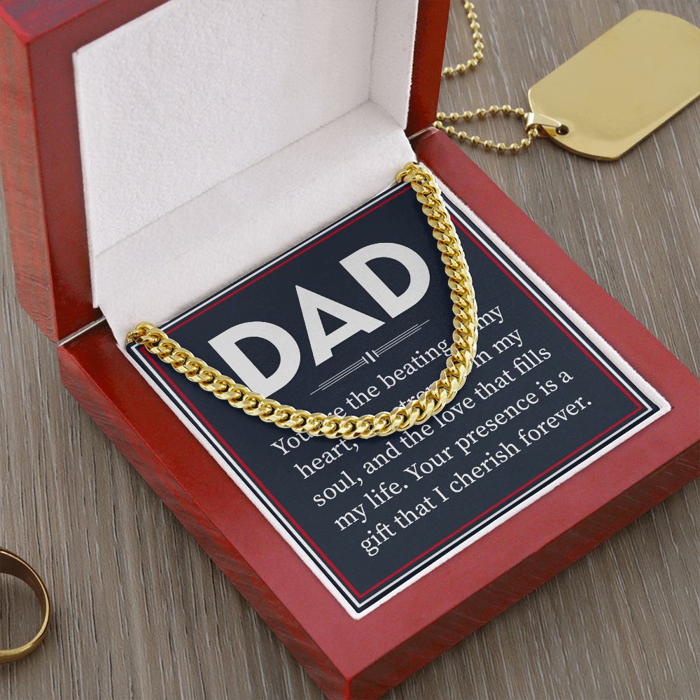 Dad, you are the Dad Cuban Chain Necklace, Father Necklace Father's Day Gift, Christian Gift For Dad, Father Son Necklace - Serbachi