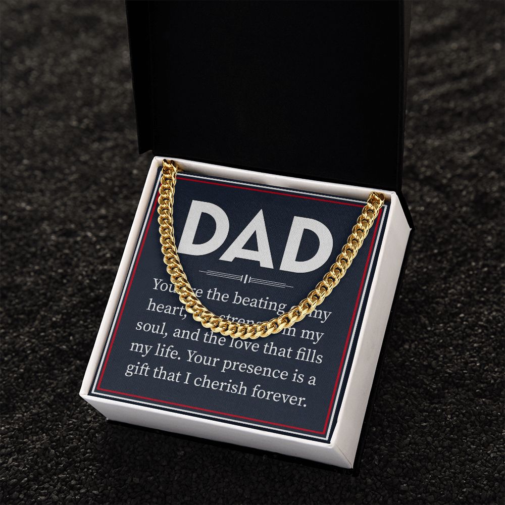 Dad, you are the Dad Cuban Chain Necklace, Father Necklace Father's Day Gift, Christian Gift For Dad, Father Son Necklace - Serbachi