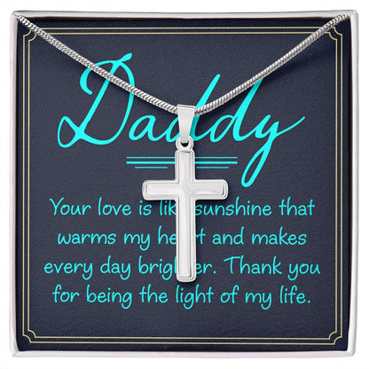 Dad, your love is Dad Cross Necklace, Father Cross Necklace Father's Day Gift, Christian Gift For Dad, Father Son Cross Necklace - Serbachi