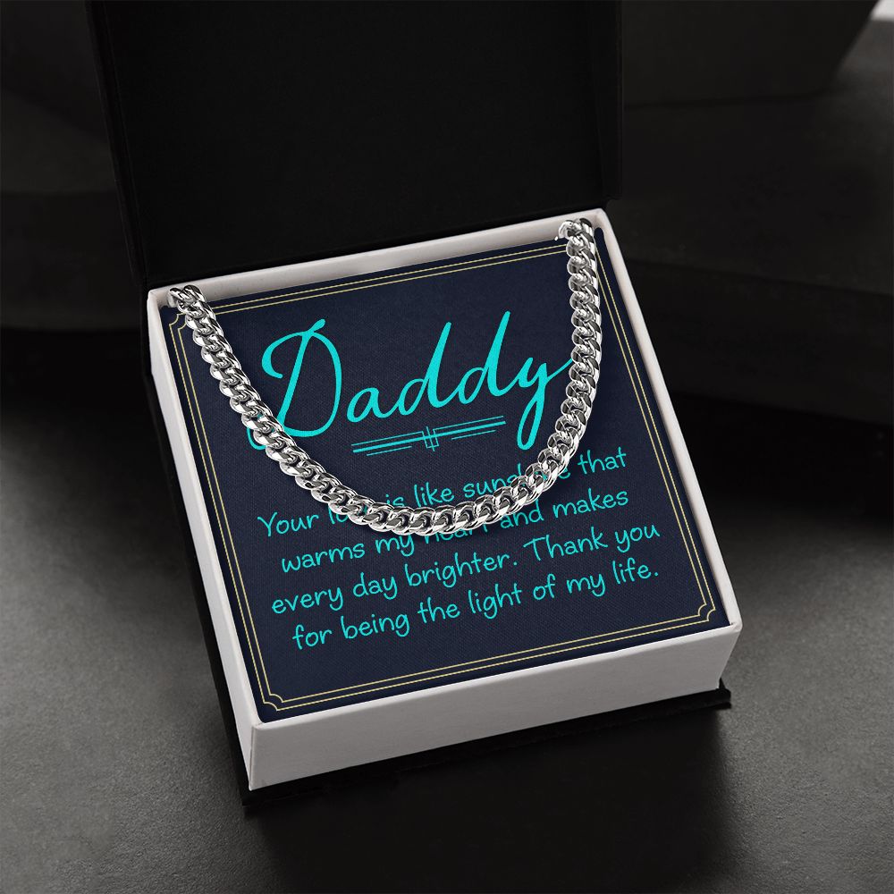 Dad, your love is Dad Cuban Chain Necklace, Father Necklace Father's Day Gift, Christian Gift For Dad, Father Son Necklace - Serbachi