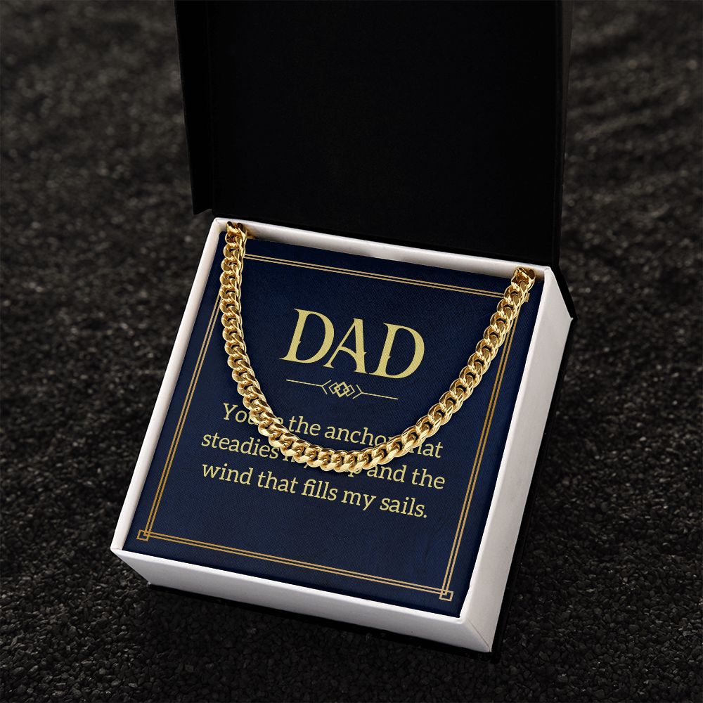 Dad, you're Dad Cuban Chain Necklace, Father Necklace Father's Day Gift, Christian Gift For Dad, Father Son Necklace - Serbachi