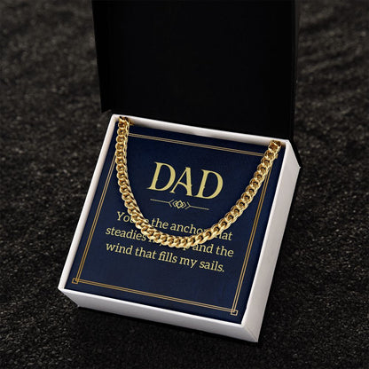 Dad, you're Dad Cuban Chain Necklace, Father Necklace Father's Day Gift, Christian Gift For Dad, Father Son Necklace - Serbachi