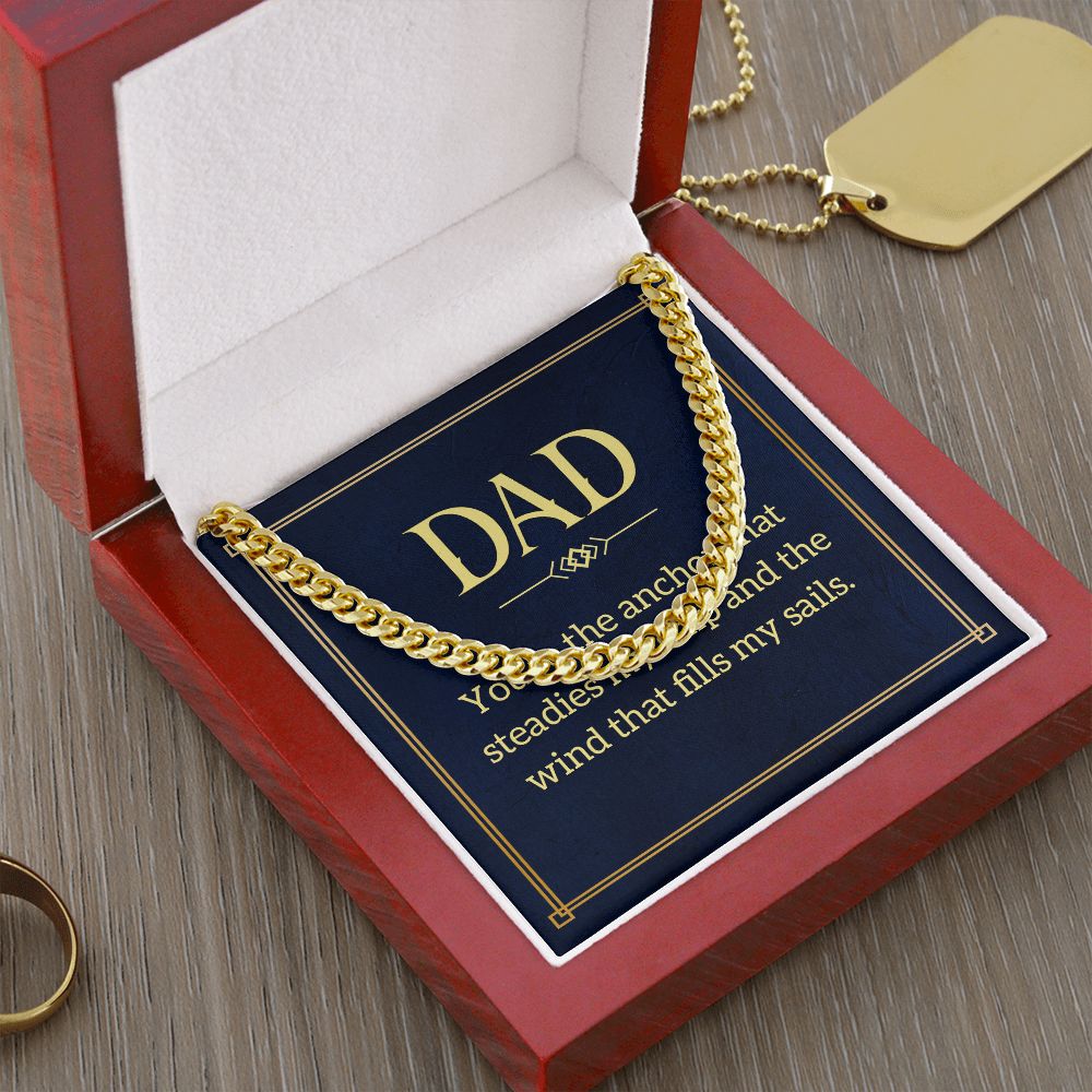 Dad, you're Dad Cuban Chain Necklace, Father Necklace Father's Day Gift, Christian Gift For Dad, Father Son Necklace - Serbachi