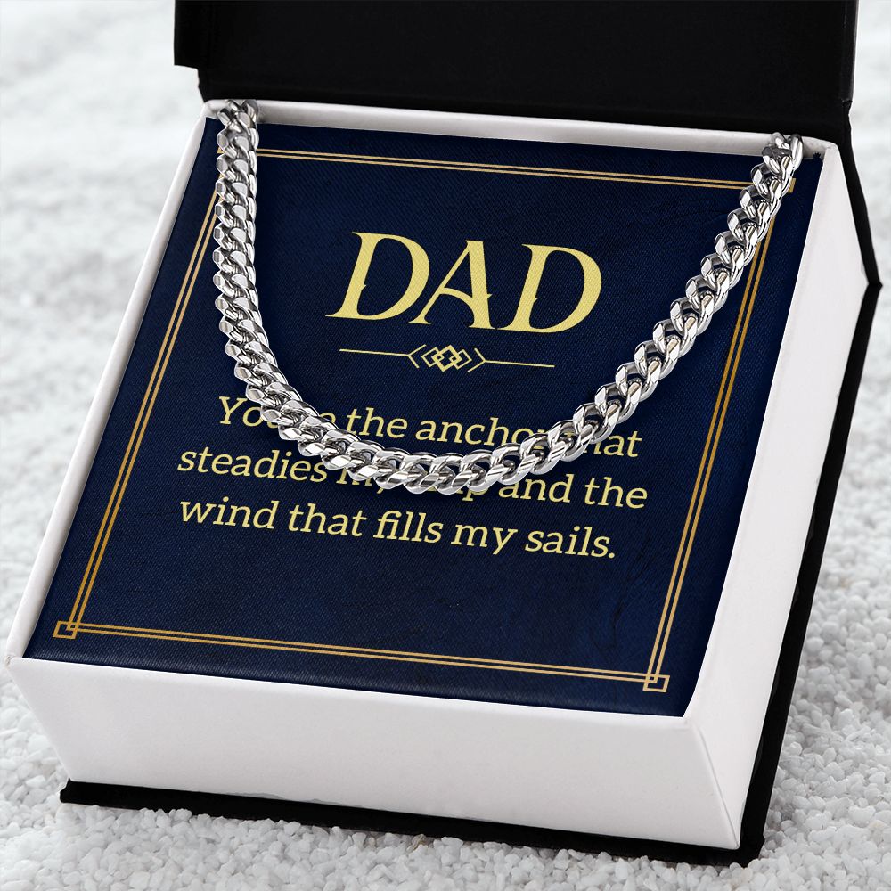 Dad, you're Dad Cuban Chain Necklace, Father Necklace Father's Day Gift, Christian Gift For Dad, Father Son Necklace - Serbachi