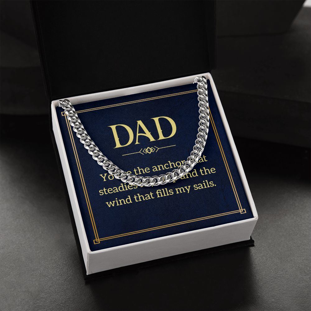 Dad, you're Dad Cuban Chain Necklace, Father Necklace Father's Day Gift, Christian Gift For Dad, Father Son Necklace - Serbachi